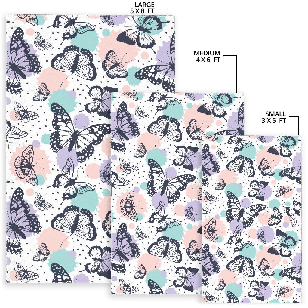 Butterfly pattern Area Rug