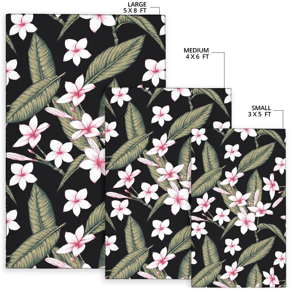Plumeria Pattern Print Design PM021 Area Rugs