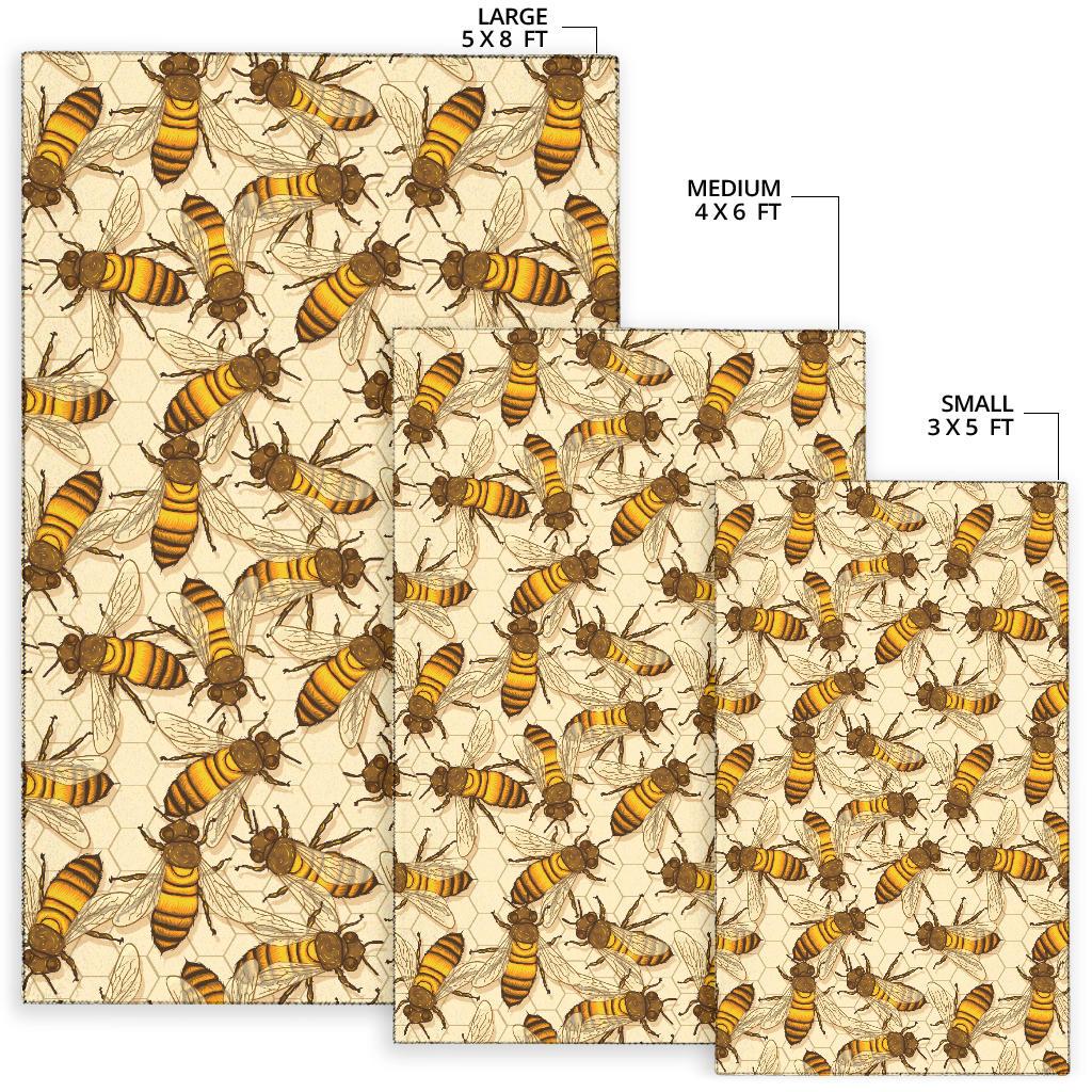 Bee Pattern Print Design BEE05 Area Rugs