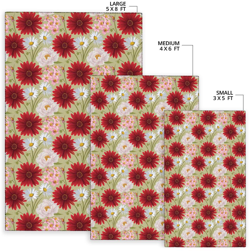 Gerberas Pattern Print Design GB07 Area Rugs