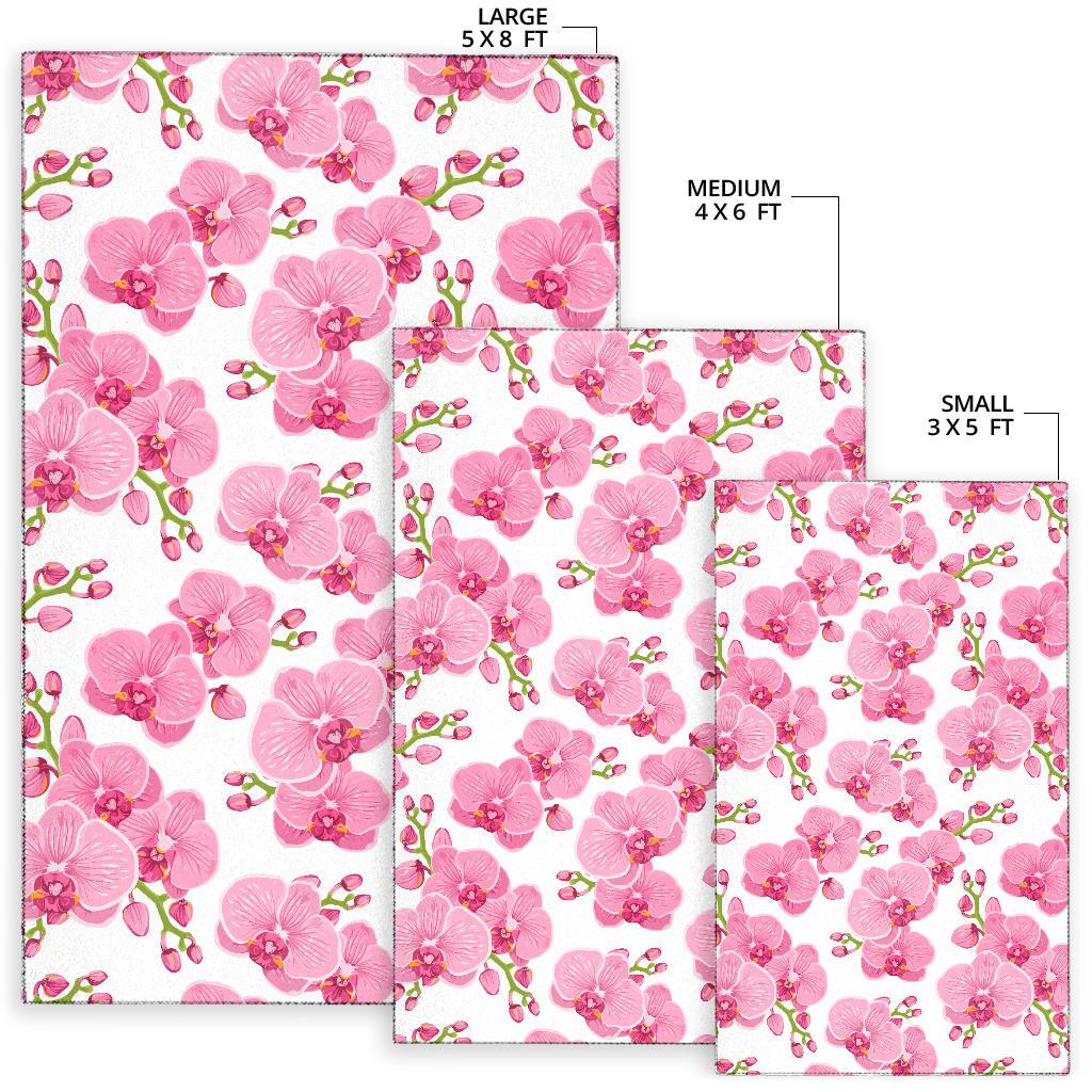 Orchid Pink Pattern Print Design OR07 Area Rugs