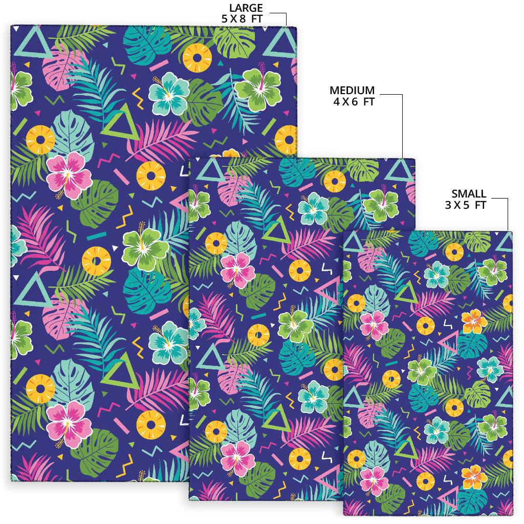 Hawaiian Themed Pattern Print Design H014 Area Rugs
