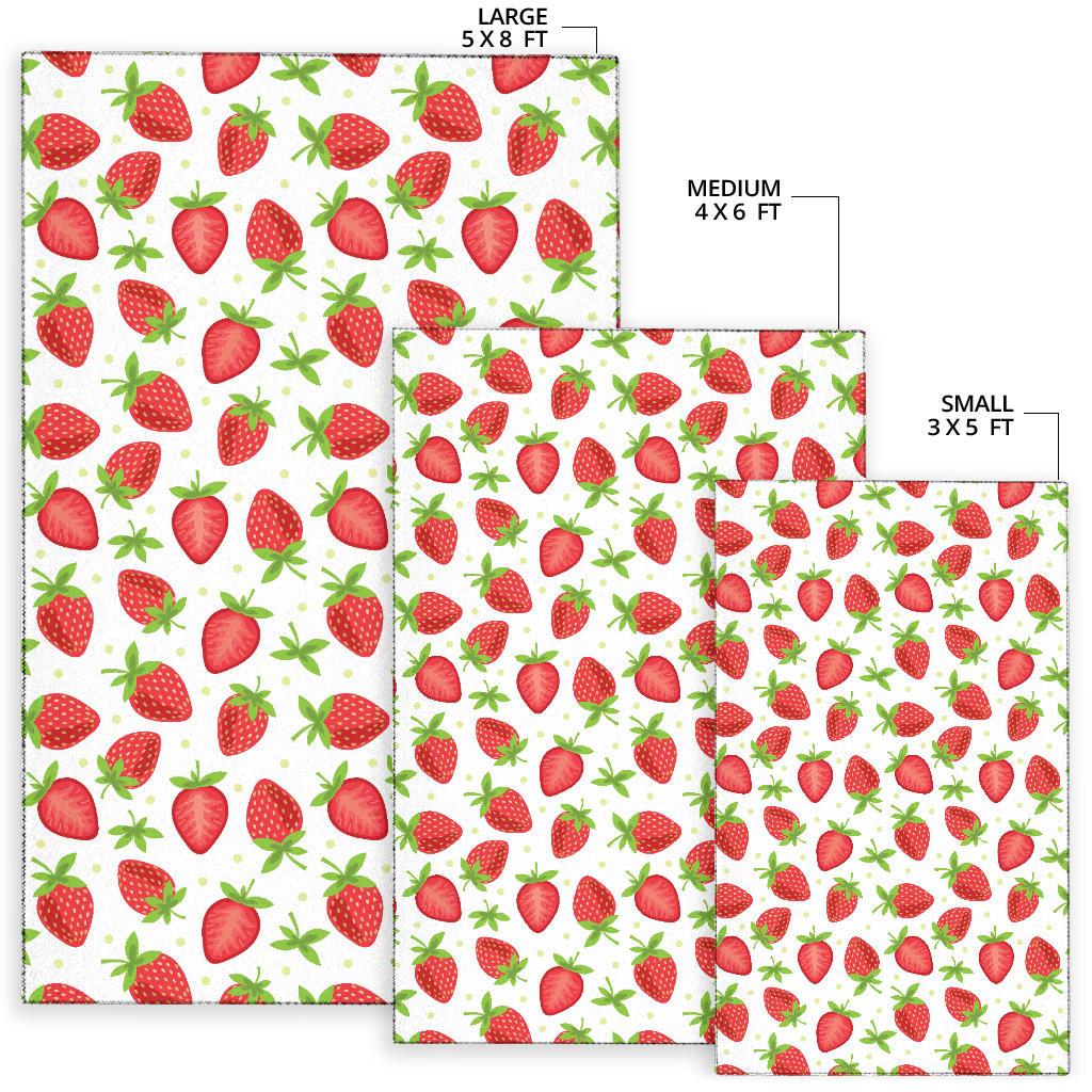 Strawberry Pattern Print Design SB07 Area Rugs