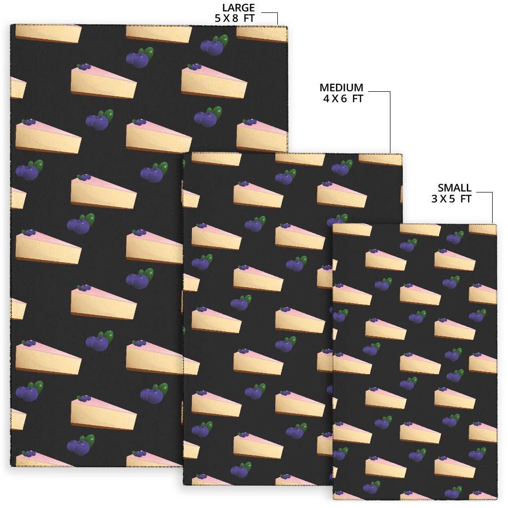 Cheesecake Blueberry Pattern Print Design CK01 Area Rugs