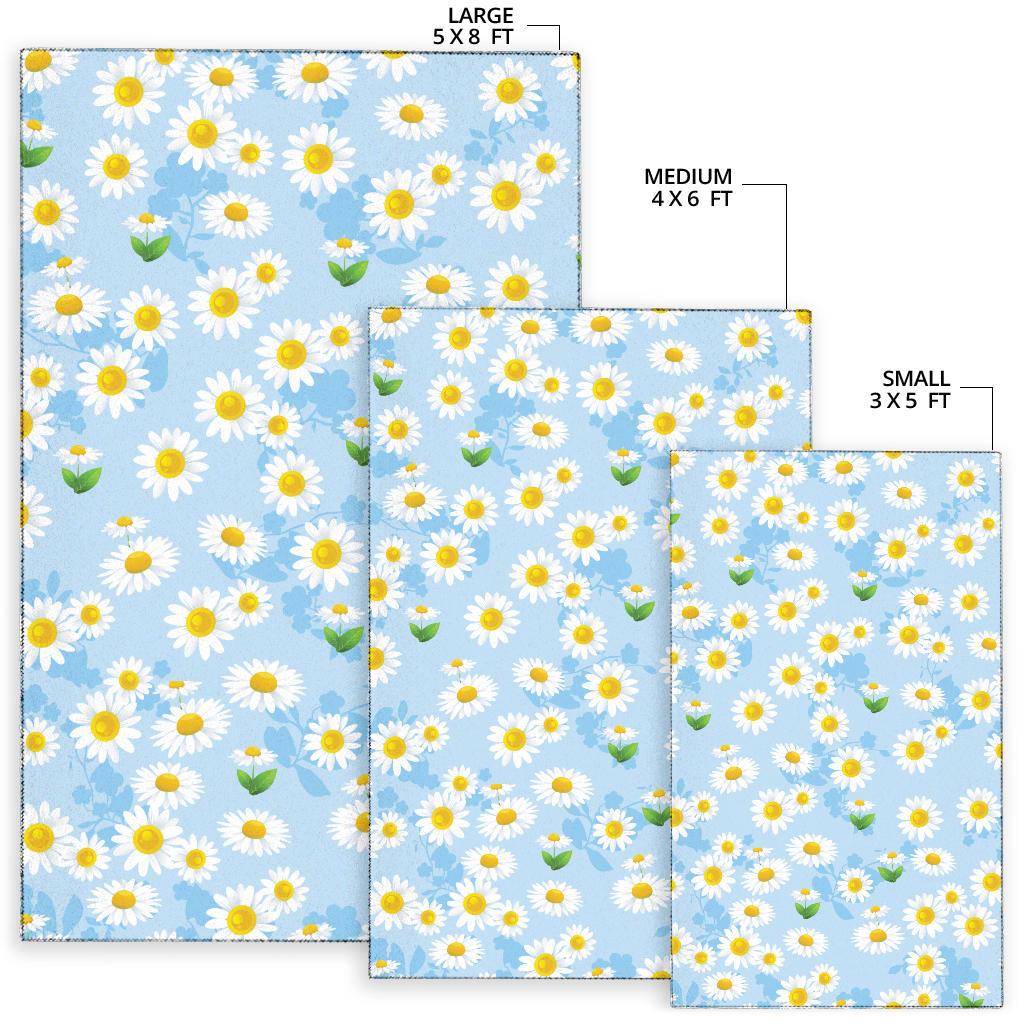 Daisy Pattern Print Design DS010 Area Rugs