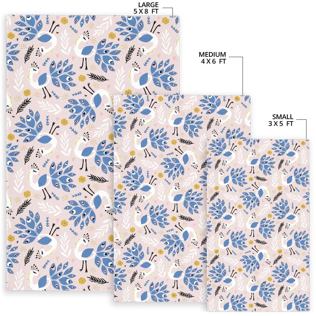 Cute peacock pattern Area Rug