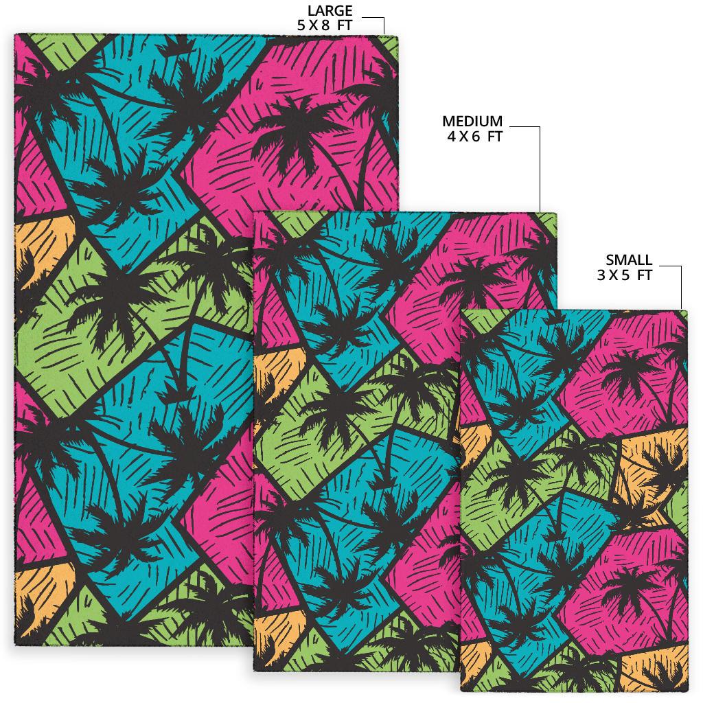 Palm Tree Pattern Print Design PT09 Area Rugs