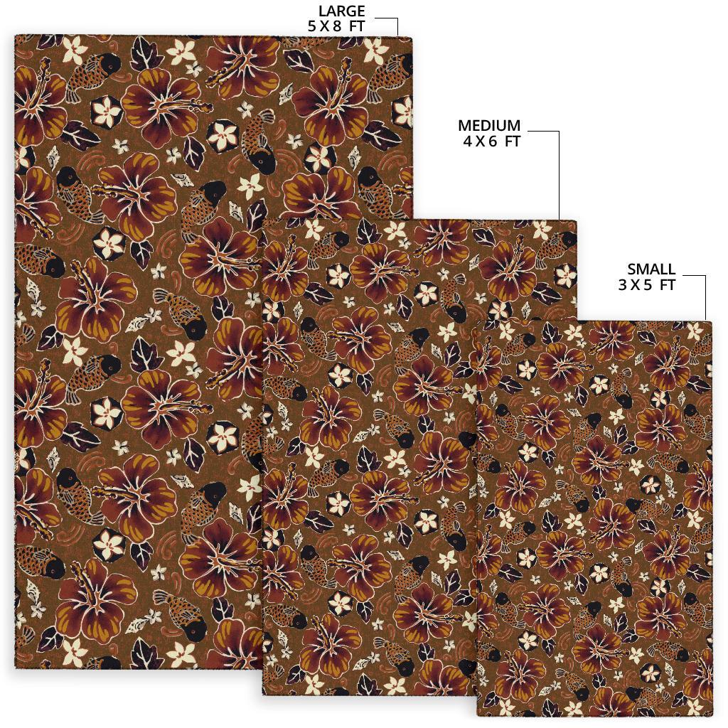 Hawaiian Themed Pattern Print Design H01 Area Rugs