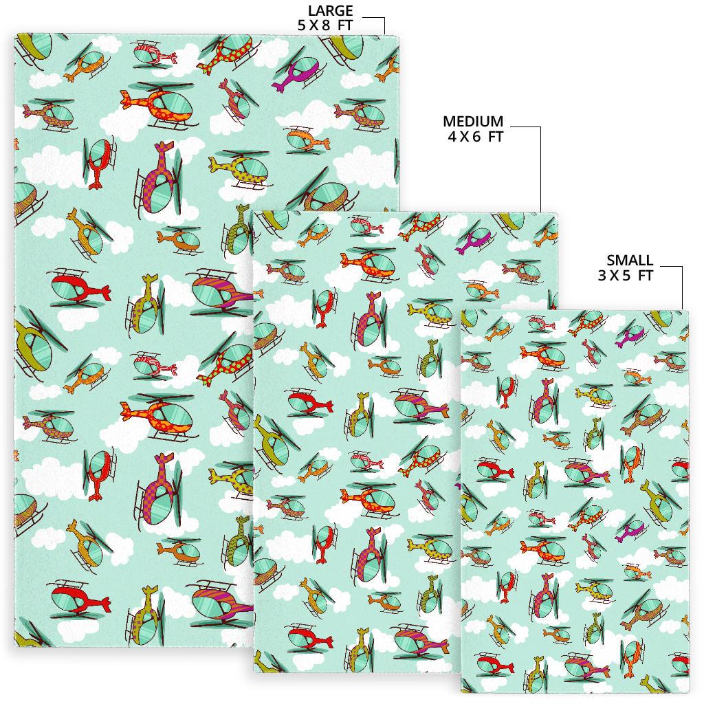 Helicopter design pattern Area Rug