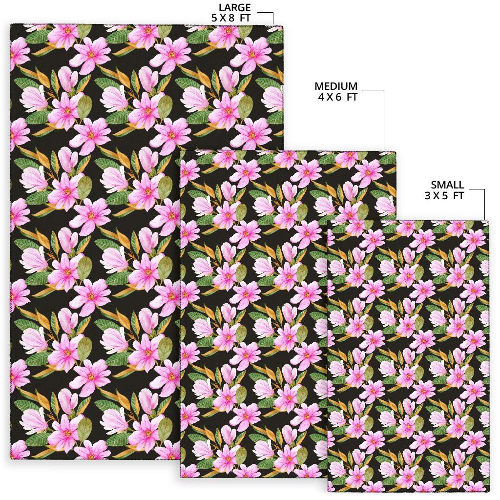 Magnolia Pattern Print Design MAG08 Area Rugs