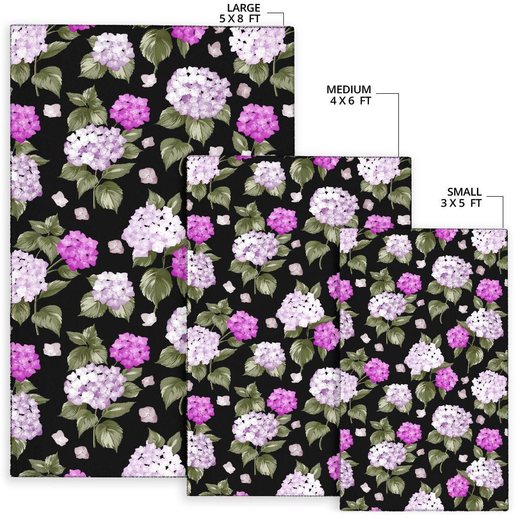 Hydrangea Pattern Print Design HD011 Area Rugs