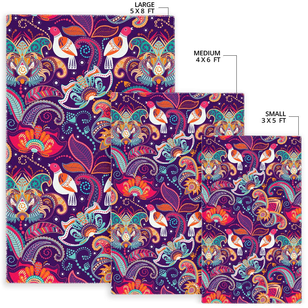 Indian Pattern Background Area Rug