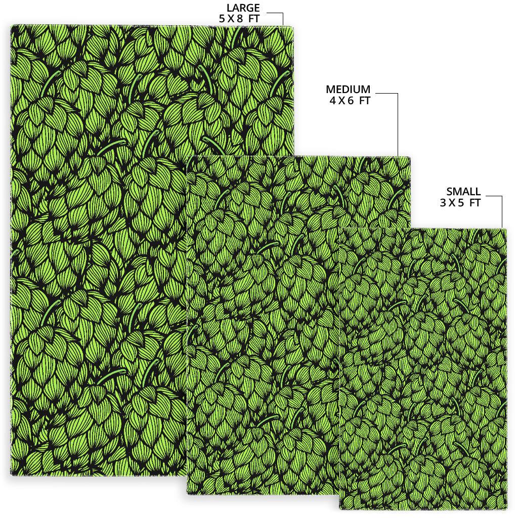 Green hop patternn Area Rug