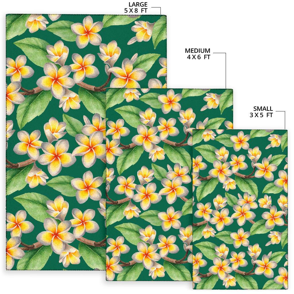 Plumeria Pattern Print Design PM07 Area Rugs