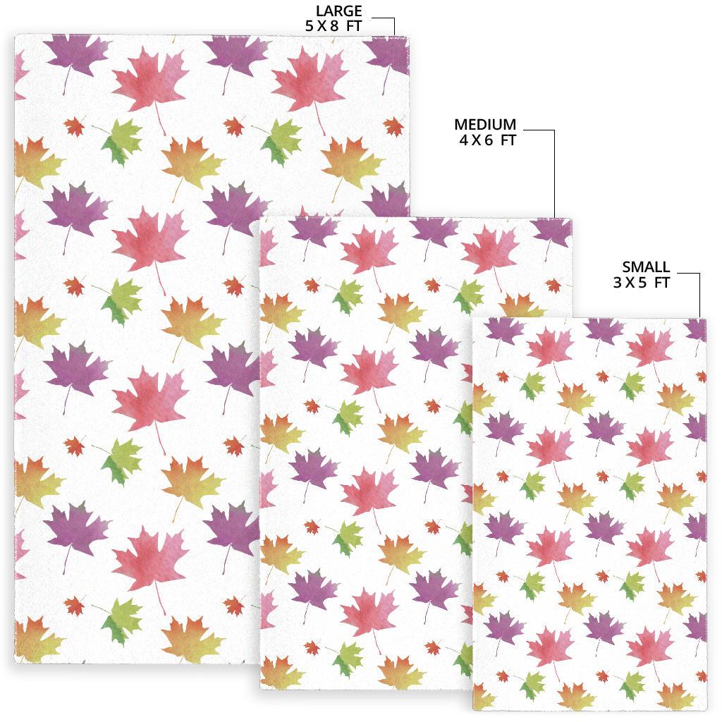Maple Leaves Pattern Area Rug