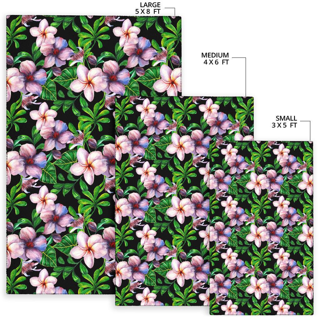 Plumeria Pattern Print Design PM01 Area Rugs