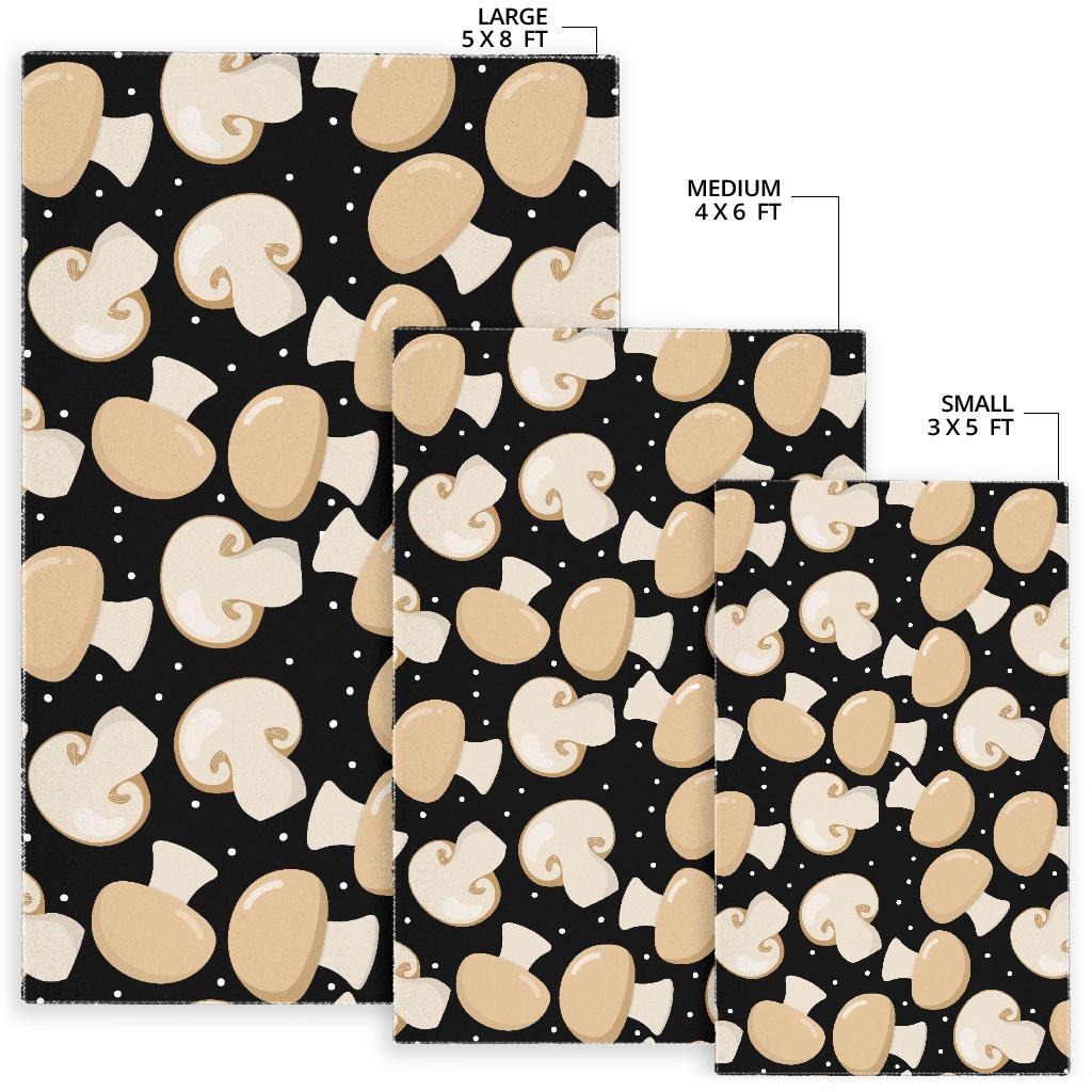 Champignon mushroom pattern Area Rug