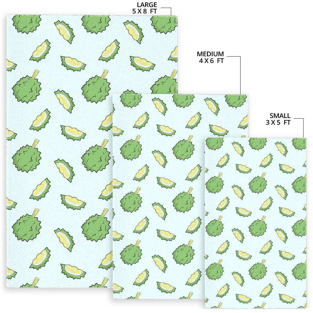 Durian pattern blue background Area Rug