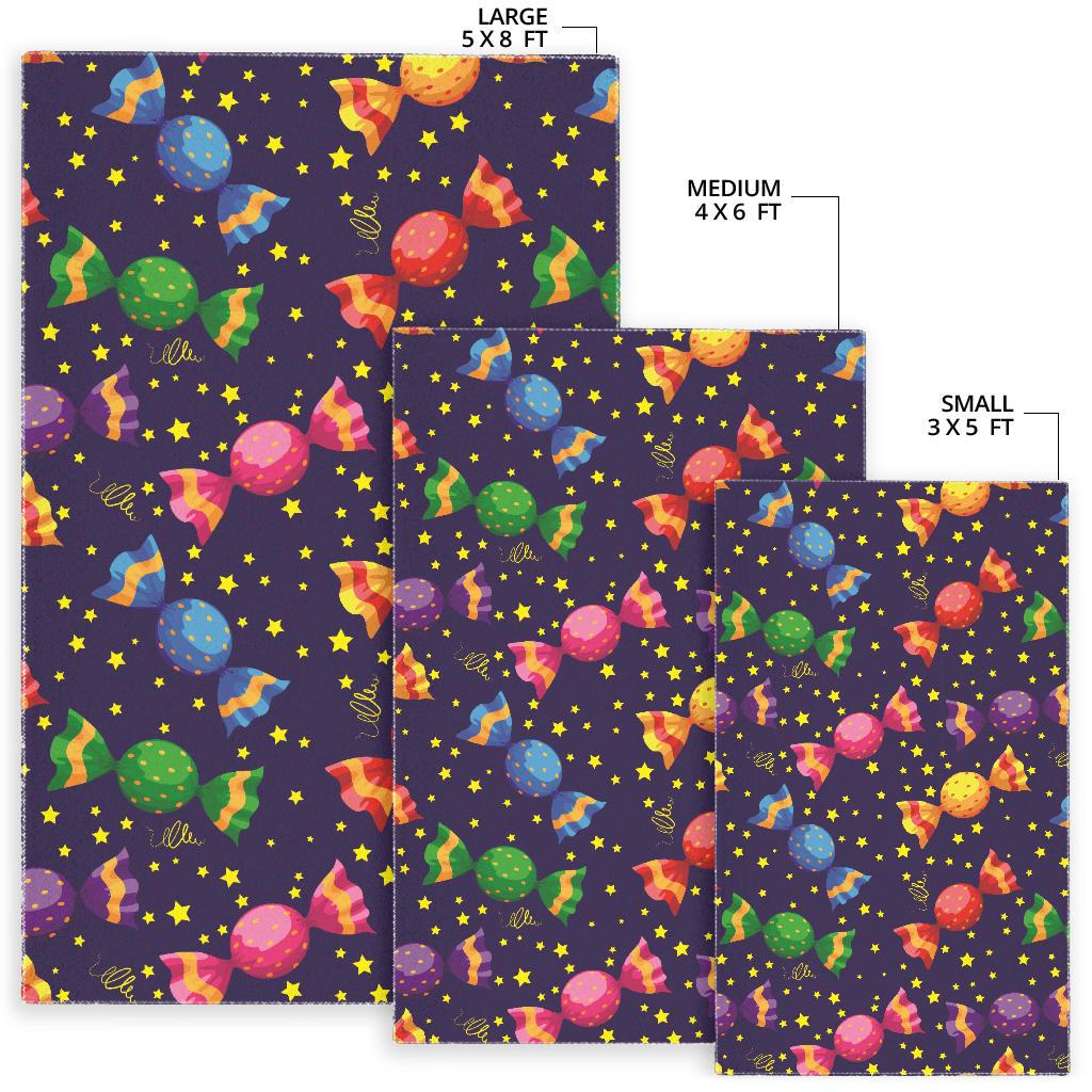 Candy Star Pattern Area Rug
