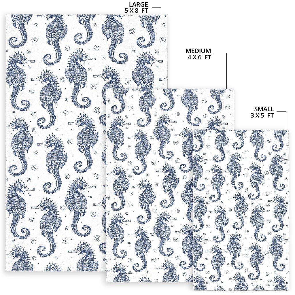 Seahorse pattern background Area Rug