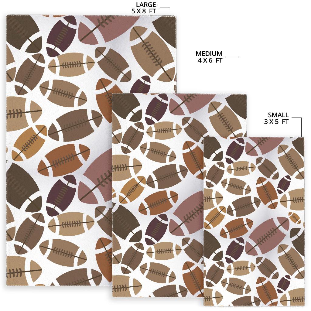 American football ball pattern Area Rug