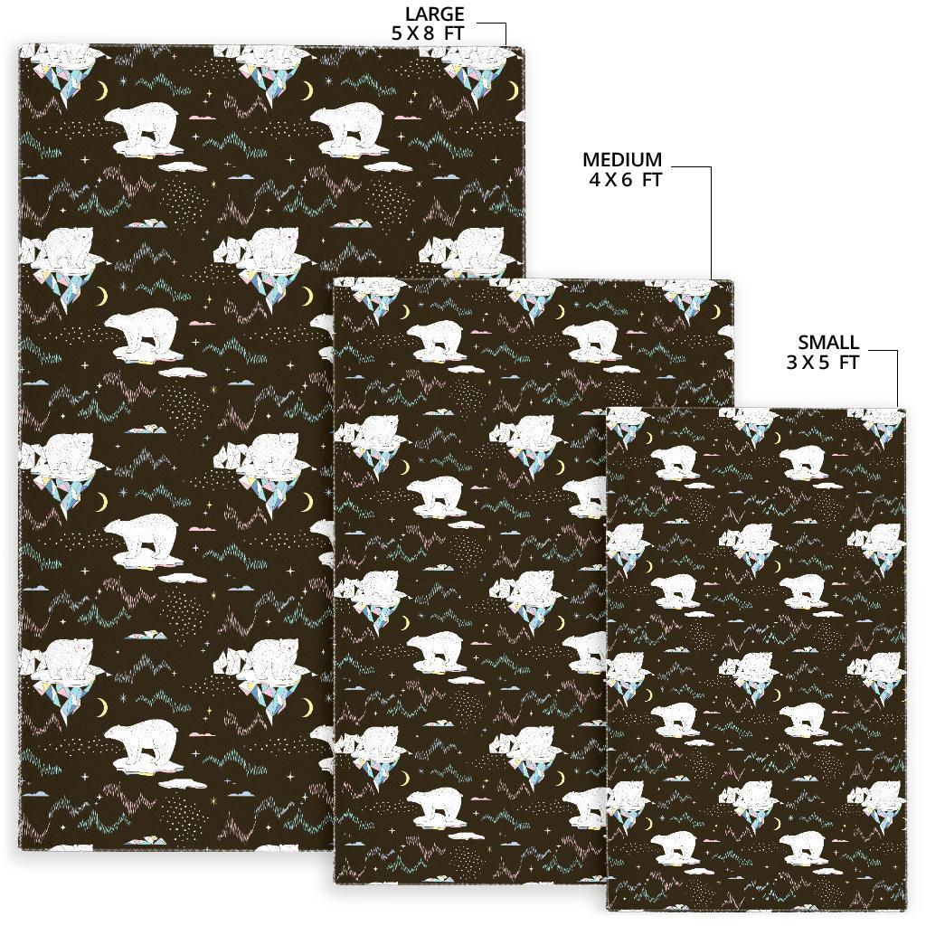 Polar Bear Pattern Background Area Rug