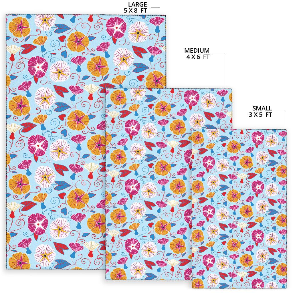 Morning Glory Pattern Print Design MG06 Area Rugs