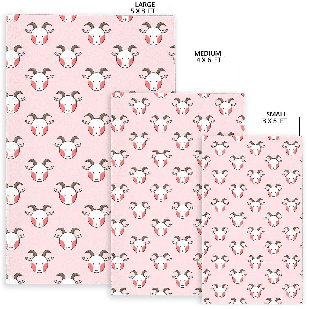 Cute goat pattern Area Rug