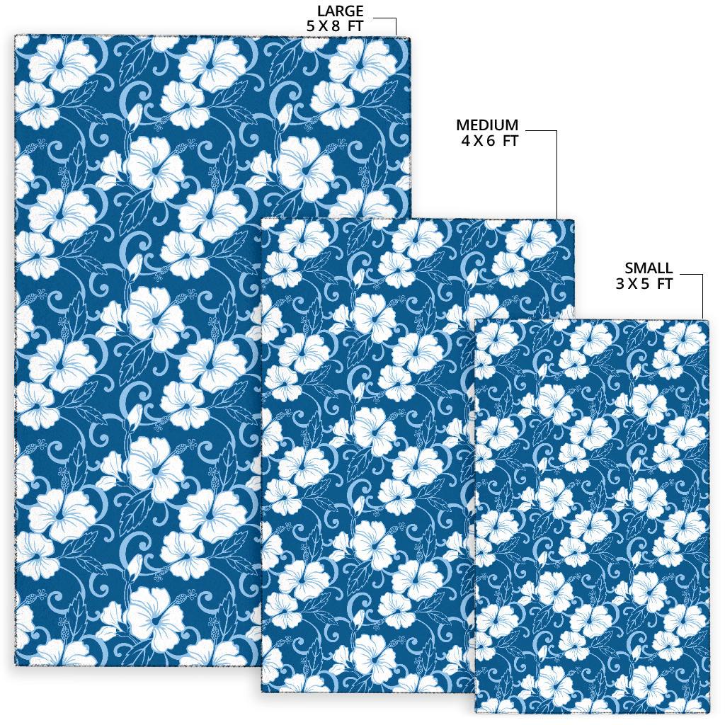 Hibiscus Pattern Print Design HB03 Area Rugs