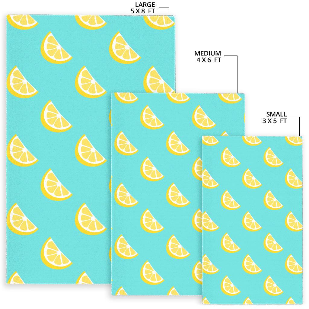 Lemon Theme Pattern Area Rug