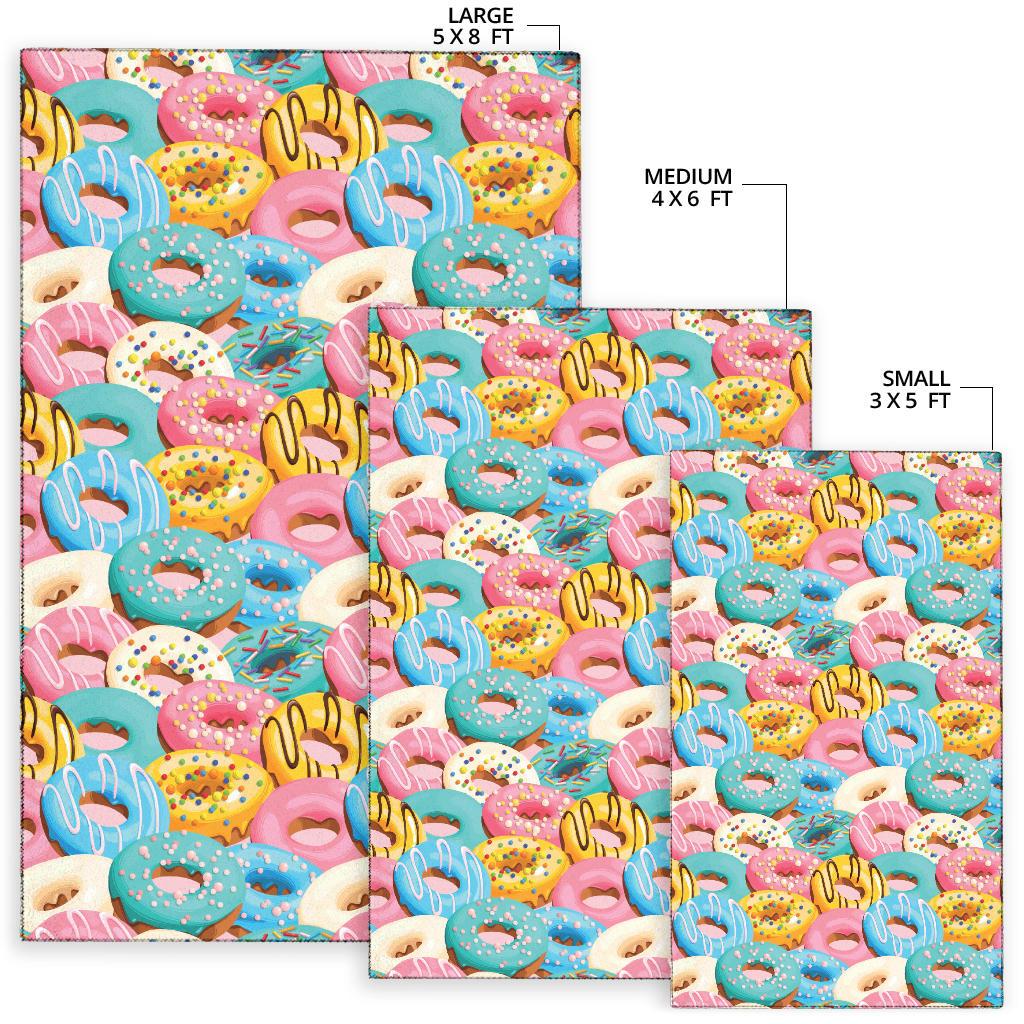 Donut Pattern Print Design DN01 Area Rugs