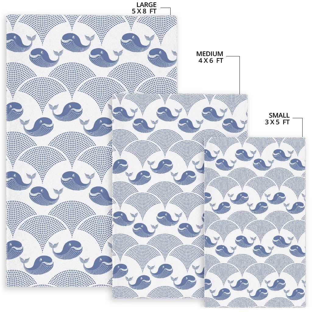 Whale Pattern Area Rug