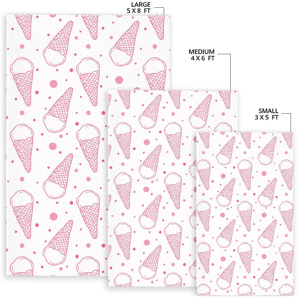 Hand drawn ice cream pattern Area Rug