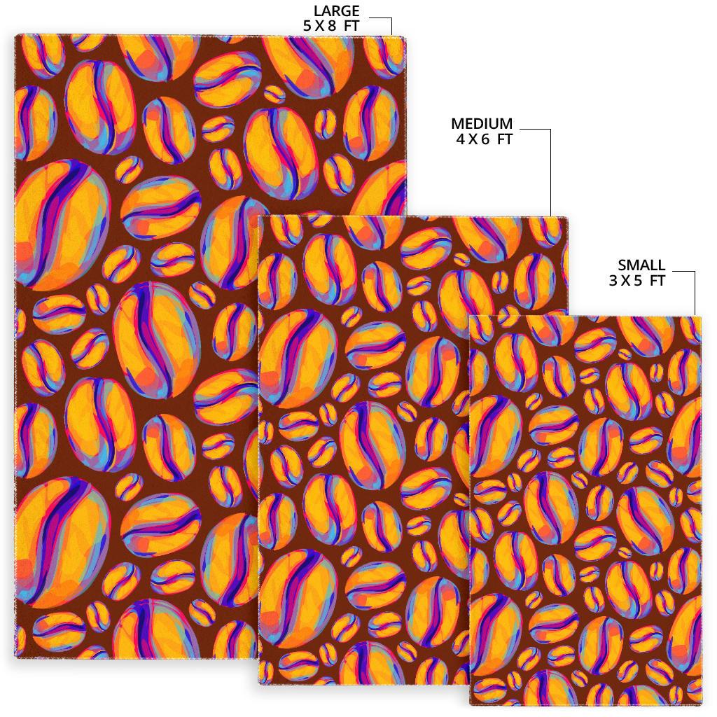 Coffee Bean Pattern Background Area Rug