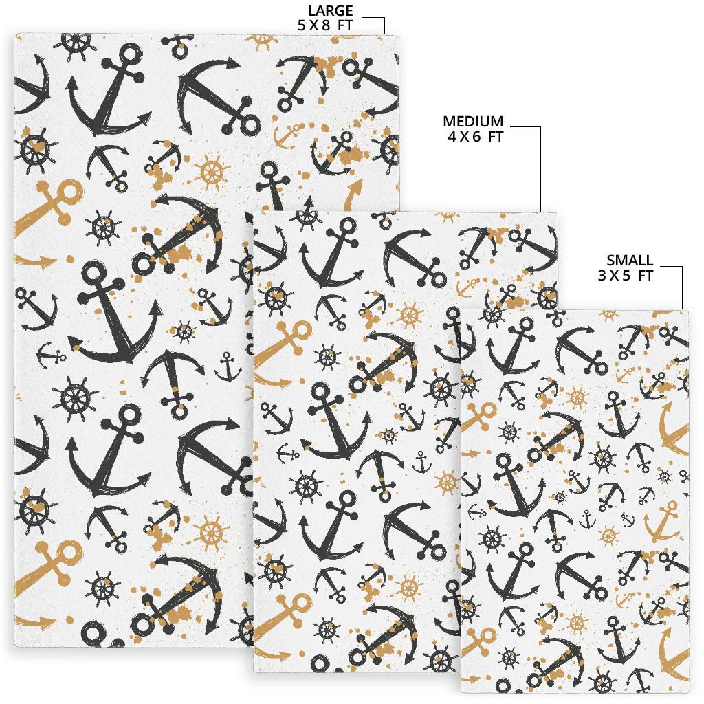 Anchors Rudders pattern Area Rug