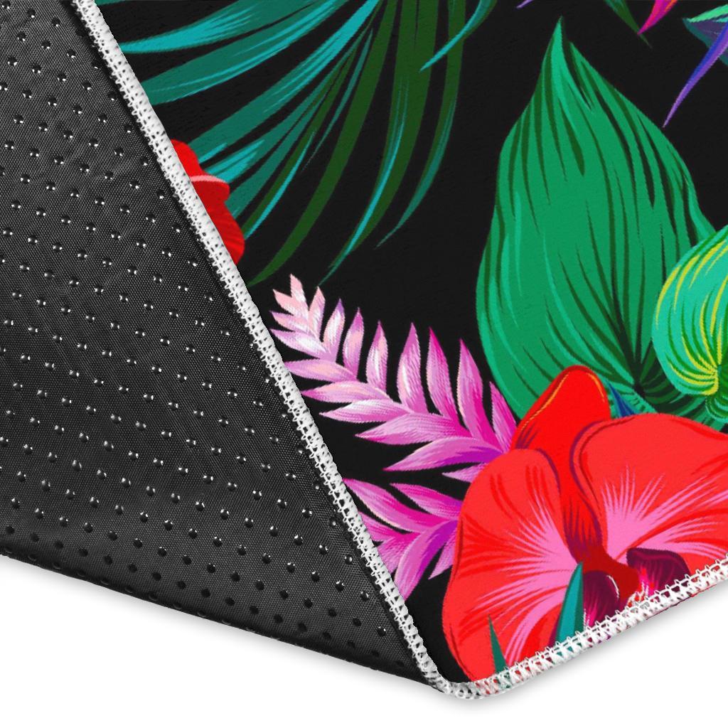 Hawaii Floral Flowers Pattern Print Area Rug