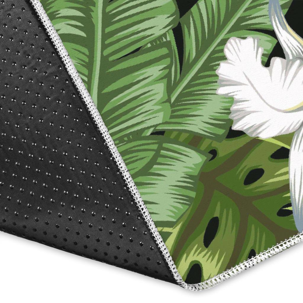 Hawaii Tropical Plants Pattern Print Area Rug