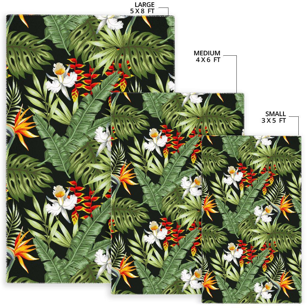 Hawaii Tropical Plants Pattern Print Area Rug