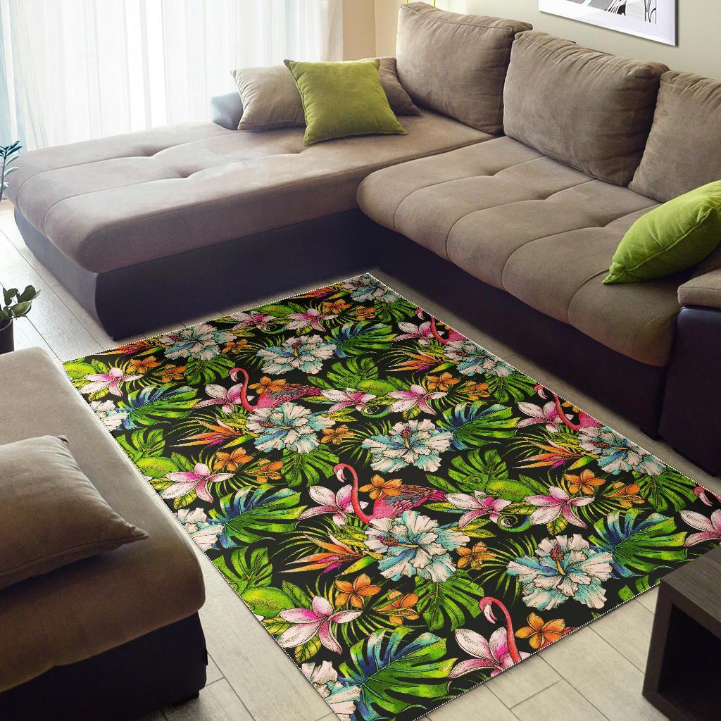Hawaiian Aloha Tropical Pattern Print Area Rug