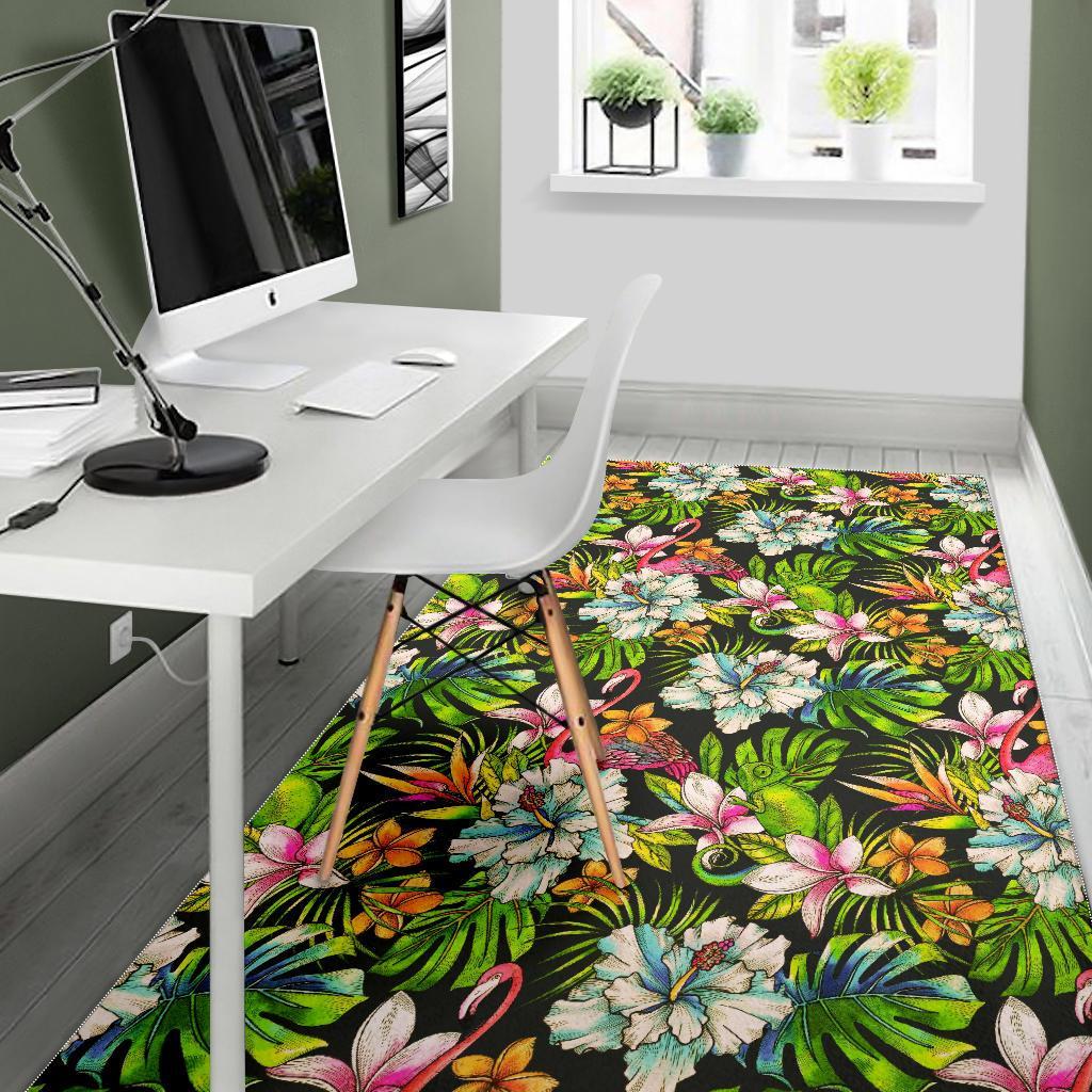 Hawaiian Aloha Tropical Pattern Print Area Rug