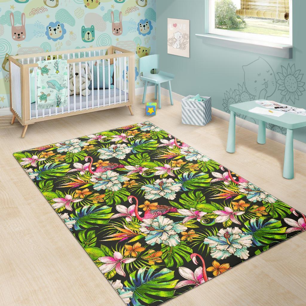 Hawaiian Aloha Tropical Pattern Print Area Rug