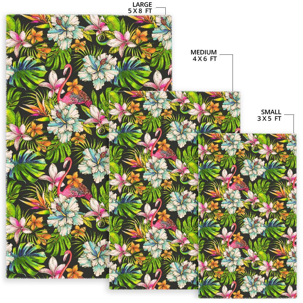 Hawaiian Aloha Tropical Pattern Print Area Rug