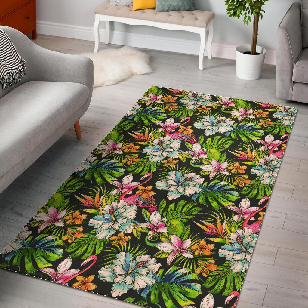 Hawaiian Aloha Tropical Pattern Print Area Rug