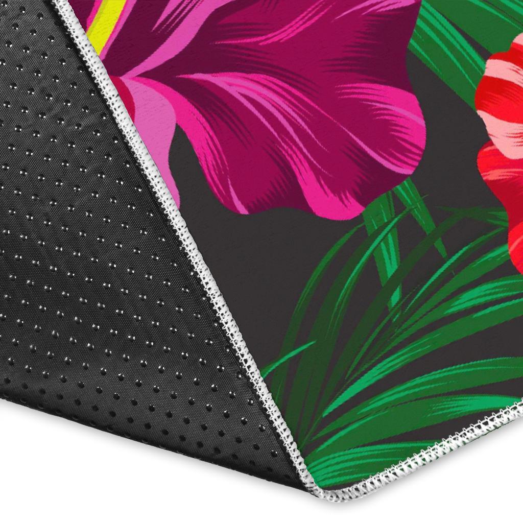 Hawaiian Floral Flowers Pattern Print Area Rug