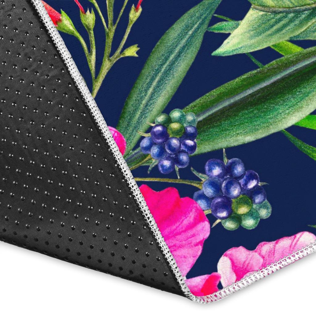 Hawaiian Tropical Birds Pattern Print Area Rug