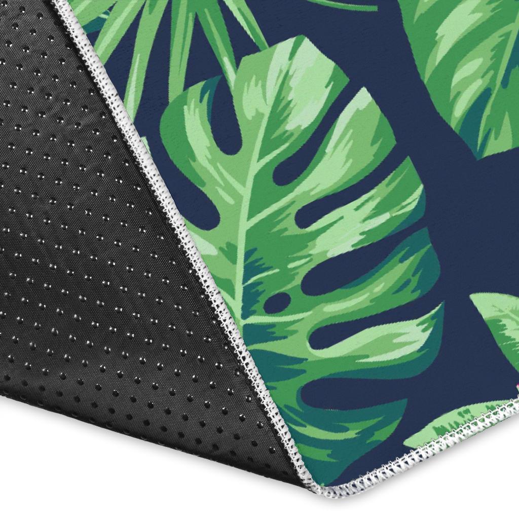 Hawaiian Tropical Leaves Pattern Print Area Rug