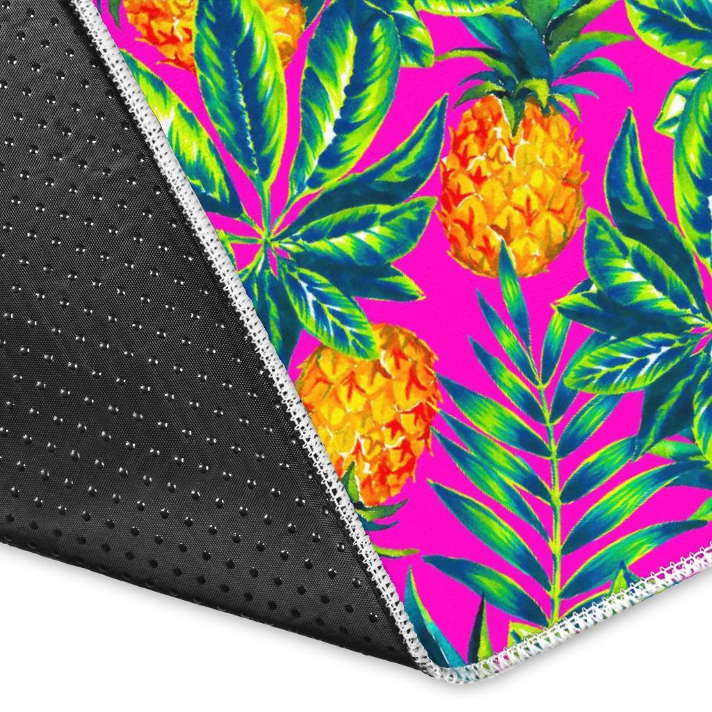Hot Purple Pineapple Pattern Print Area Rug