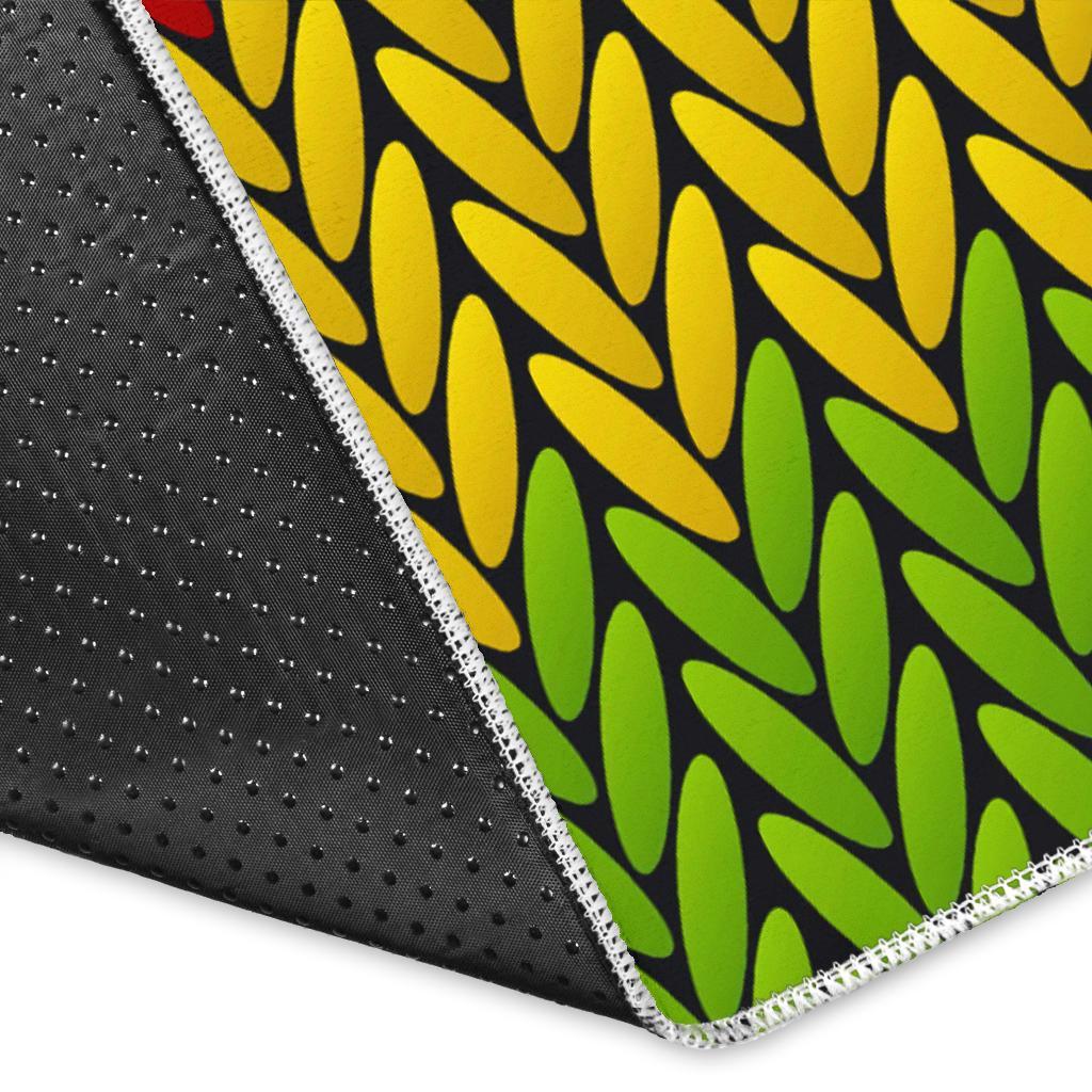 Knitted Style Reggae Pattern Print Area Rug