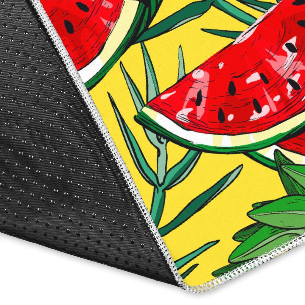 Leaf Watermelon Pieces Pattern Print Area Rug