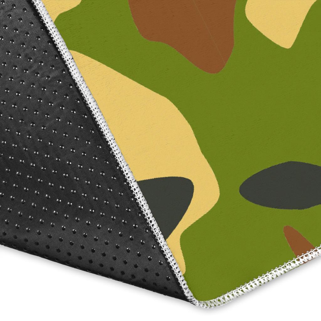 Military Camouflage Print Area Rug